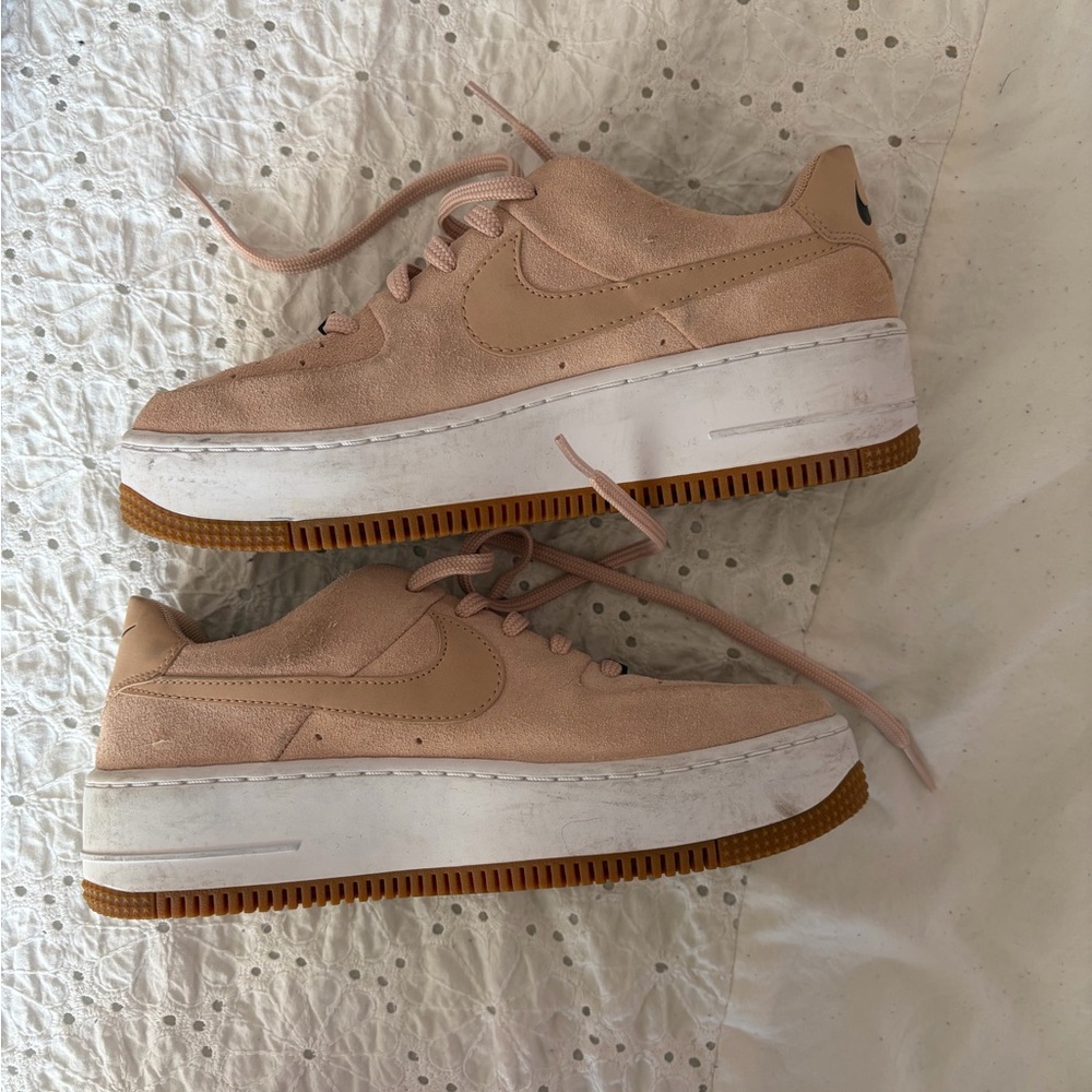 Nike Women's Blush Pink Platform Sneakers